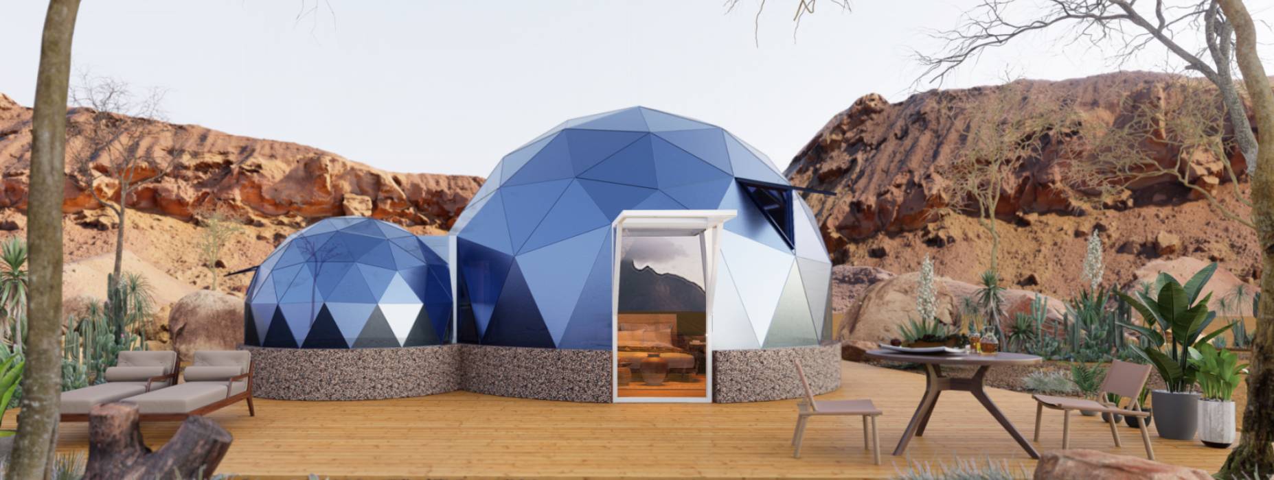 桦南县球形智能光伏玻璃星空房